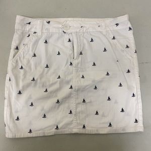 British Khaki White Nautical Skirt